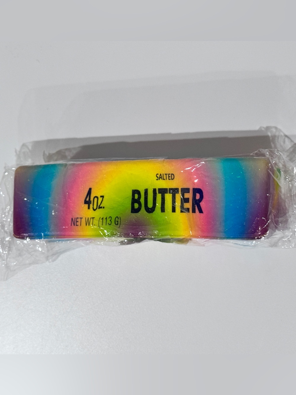 Butter Rainbow Striped Salted Butter Stick - Yellow, Pink, Blue
